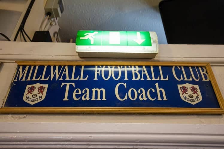 The Millwall sign that hangs in the Three Lions pub in Bedminster, Bristol, which the landlord is going to give to hero London Terror attack victim Roy Larner. June 8 2017. See SWNS story SWFLAG; Football fans who stole a Millwall plaque from a team bus 20 years ago and have held it to ransom ever since are finally giving it back - to London terror hero Roy Larner. The large sign was nicked from a Millwall players' coach in the 1990s when cheeky Bristol City fans and grabbed it. off the front. They then installed it as a trophy above the bar of the City fans' boozer The Three Lions.
