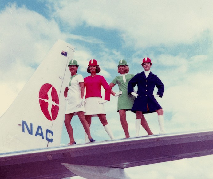 NAC got new 'Lollipop' uniforms and later merged with Air New Zealand