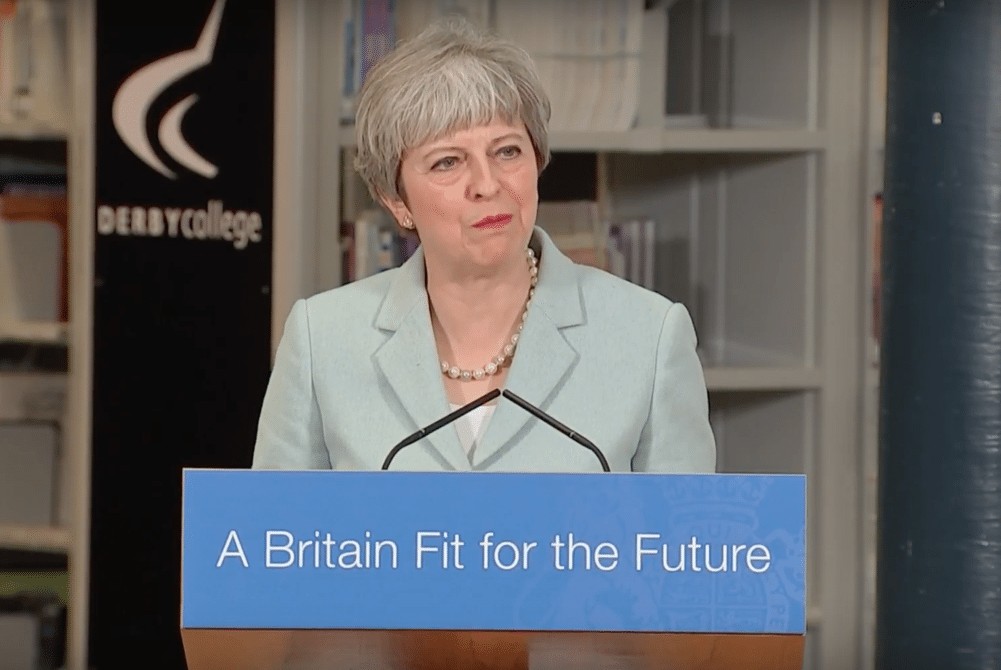 Theresa May tuition fees speech