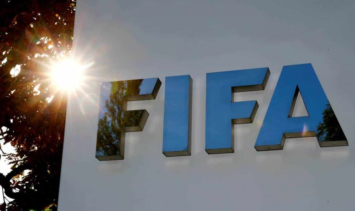 The logo of FIFA is seen in front of its headquarters in Zurich, Switzerland September 26, 2017. REUTERS/Arnd Wiegmann