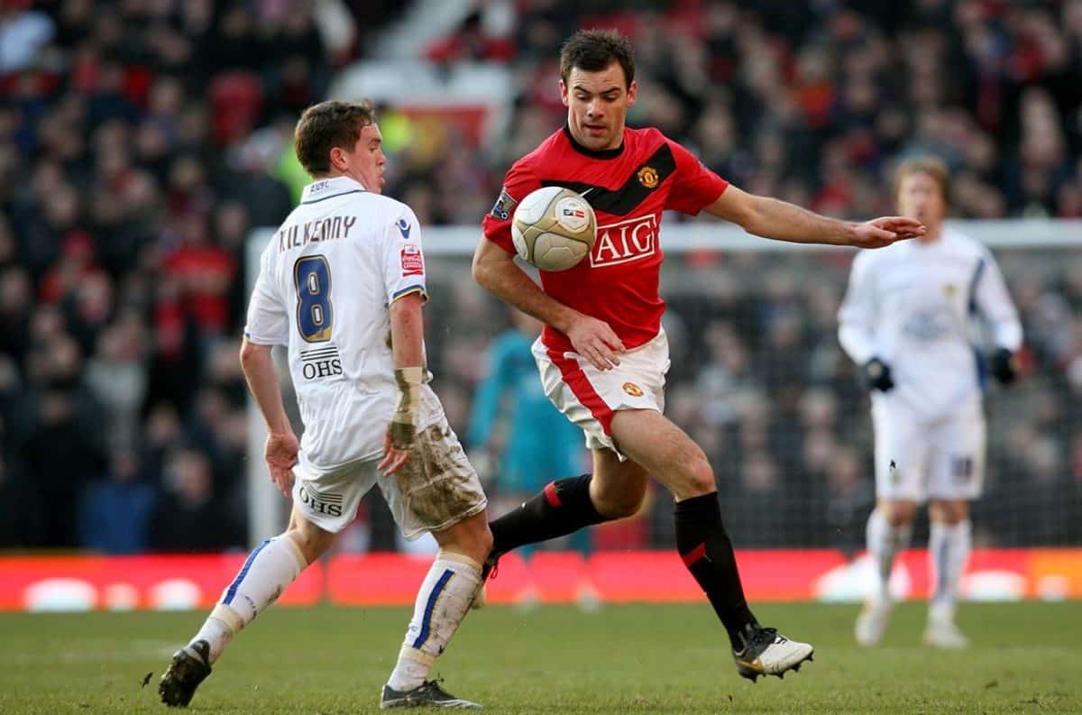 Neil Kilkenny was part of the Leeds side that knocked Manchester United out of the FA Cup at Old Trafford in 2010 (Martin Rickett/PA)