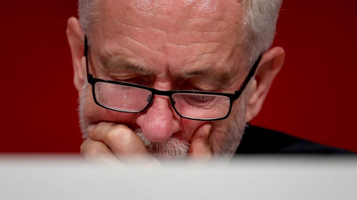pensive Jeremy Corbyn