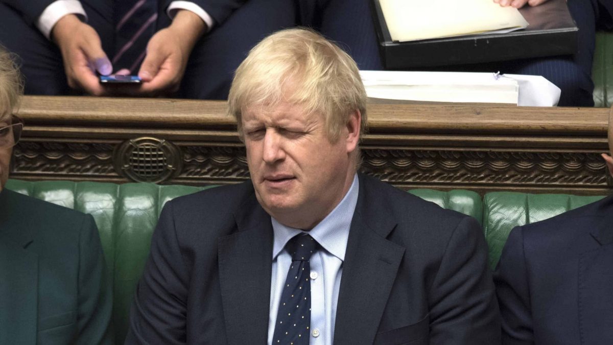 Boris Johnson in House of Commons Parliament