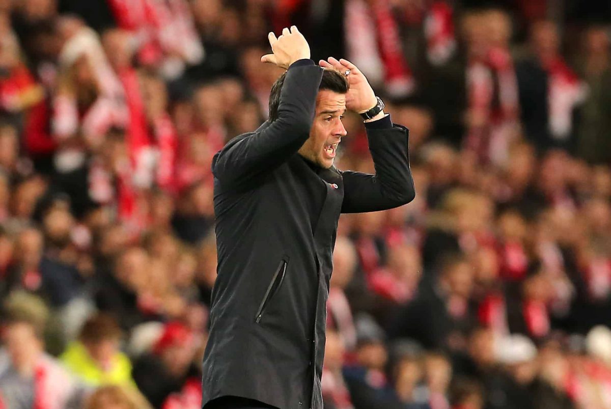 Everton manager Marco Silva during the Premier League match at St Mary's Stadium, Southampton.