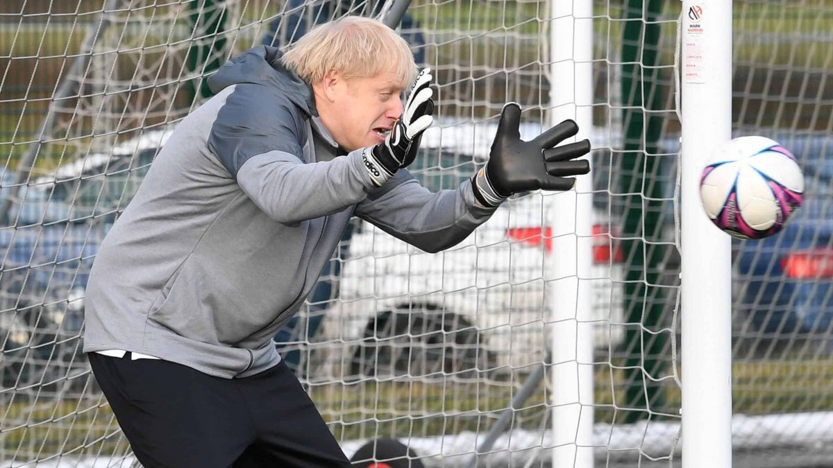 Boris Johnson in goal