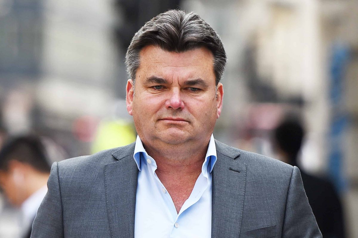 Former BHS owner Dominic Chappell arrives at the City of London Magistrates' Court accused of tax evasion and buying two yachts to launder money.