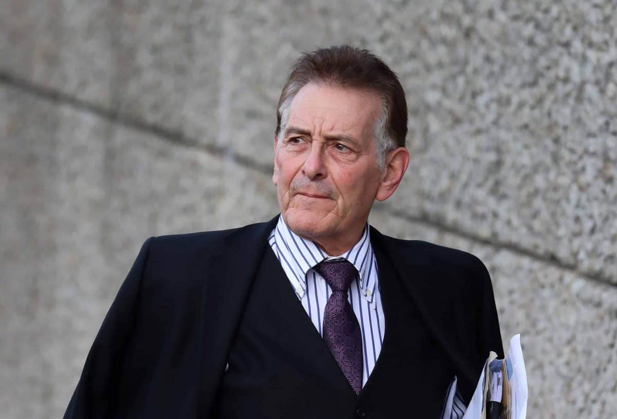Landlord and property baron Nicholas van Hoogstraten - now named Nicholas Adolf von Hessen - arrives at Brighton and Hove Magistrates' Court, in Brighton, where he is due to stand trial for a public order offence after using threatening words and behaviour.