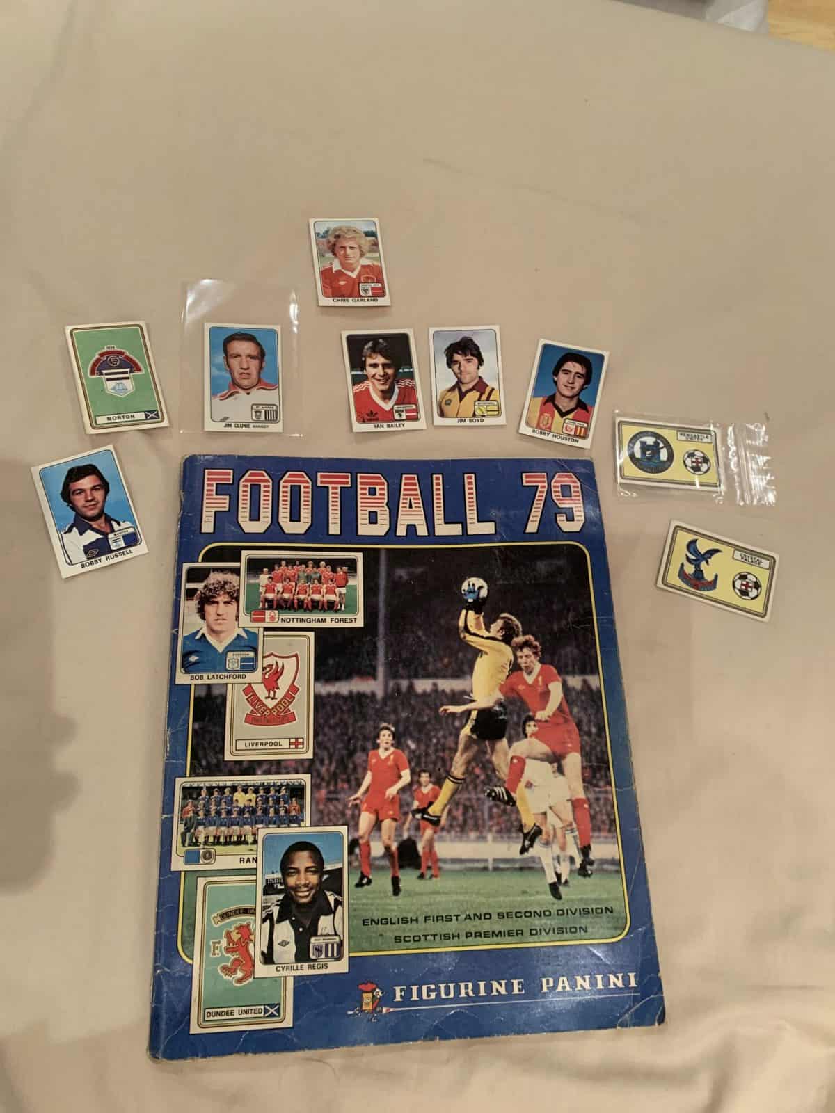 The 1979 sticker book with the stickers found by Laurensss. See SWNS story SWLEstickers; A football mad dad has finally completed his Panini sticker book with help from his thoughtful daughter - 41 years after he first started it. John Moore, 52, was only 12 when he started collecting cards in the school playground and very nearly finished the annual. The Spurs fan had to collect 594 stickers of football players from the English first and second division and Scottish premier division from 1979 - but was 11 short. John, from Chigwell, Essex had forgotten about the project until he was looking through his old football memorabilia in the loft to show his daughter last month. When sports journalist Lauren, 22, saw he had a few cards missing, she decided to help him fill the book during lockdown. It took Lauren a month to track down all the missing cards online and she had to buy other people's cards who had been stuck down in their own books. Eventually she got them all together and surprised her dad with the sweet gesture last Saturday (25 April).