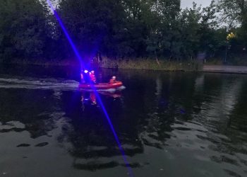 Rescue on the scene on the River Medway in Maidstone.  Credit;SWNS