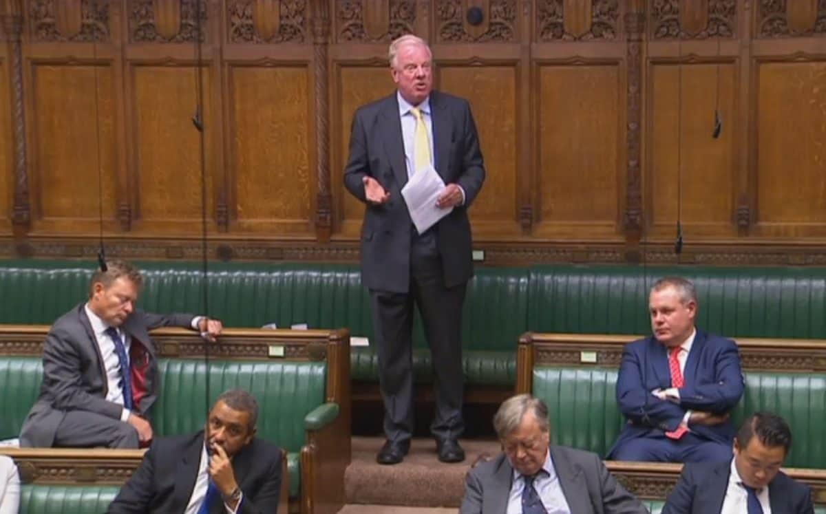 Former minister Sir Edward Leigh speaking in the House of Commons during the second reading of the European Union (Withdrawal) Bill, where he said that Henry VIII "is a bastard, but he's my kind of bastard".