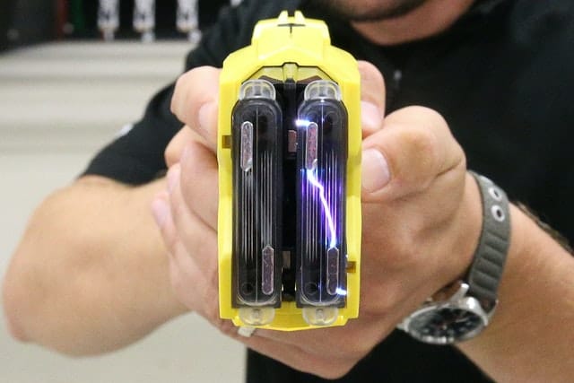 Tests found the existing X2 Taser model, pictured, was more accurate (Aaron Chown/PA)