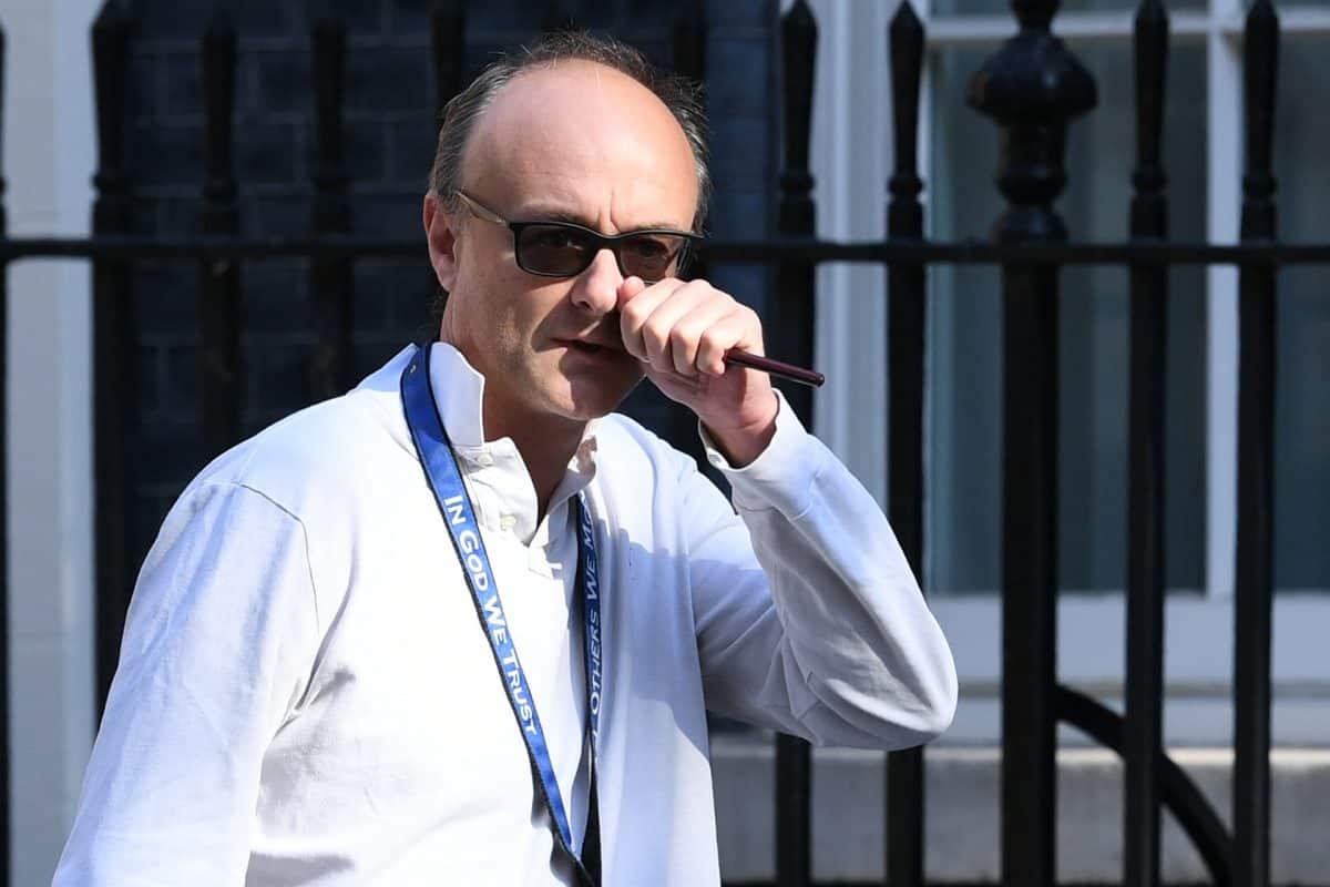Senior aide to Prime Minister Boris Johnson, Dominic Cummings, arrives at the Foreign and Commonwealth Office (FCO) in London, ahead of a Cabinet meeting to be held at the FCO, for the first time since the lockdown.