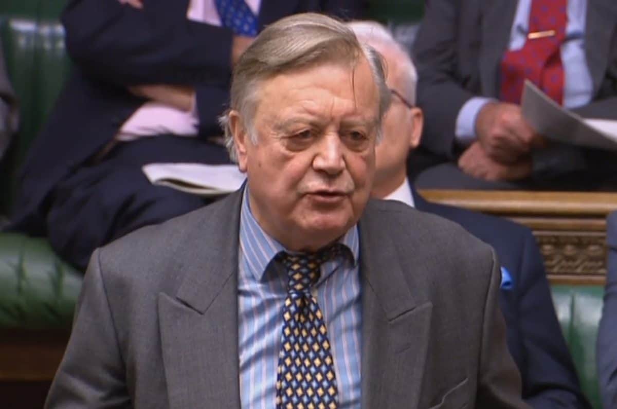 Conservative MP Ken Clarke speaks during Prime Minister's Questions in the House of Commons, London.