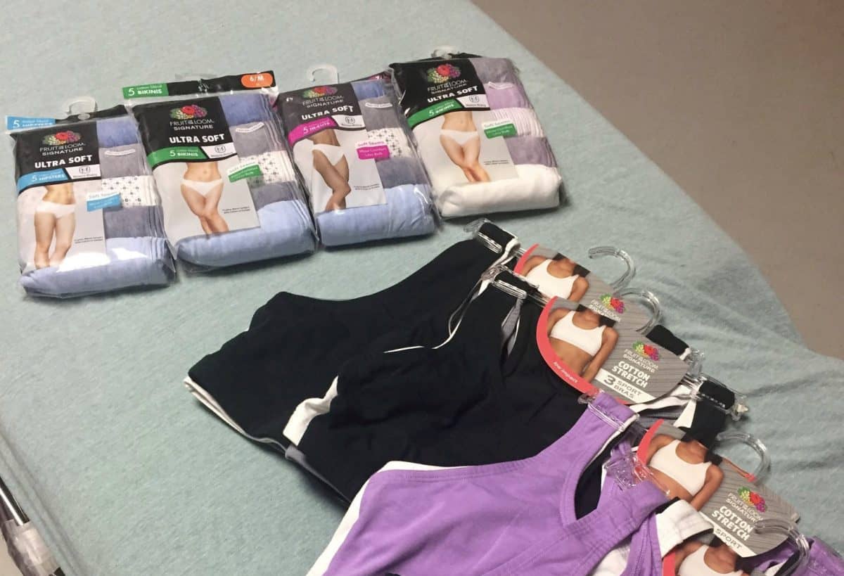 Bras and underwear that Martha bought for victims. Credit;SWNS
