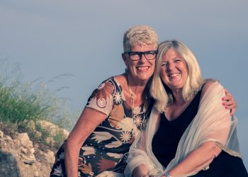 Left to right: Sue Wilson and Debbie Williams, who live in Spain.