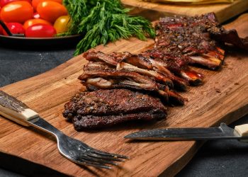 Sweet and Sticky Grilled Lamb Ribs