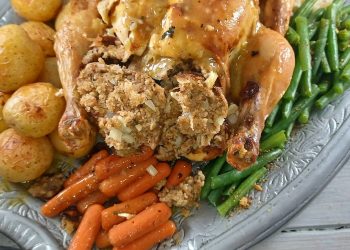 Lemon and Thyme Stuffed Roasted Chicken