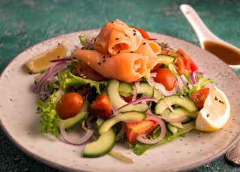 Smoked Salmon Trout Salad with Granadilla Dressing