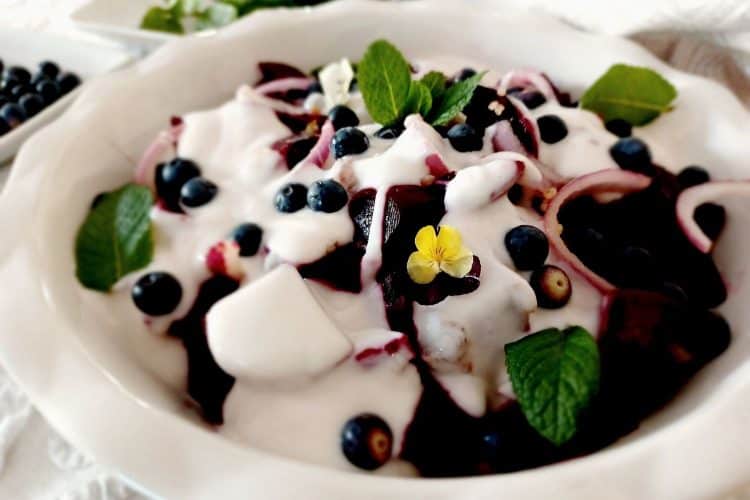 Beetroot Salad With Berries and Yogurt