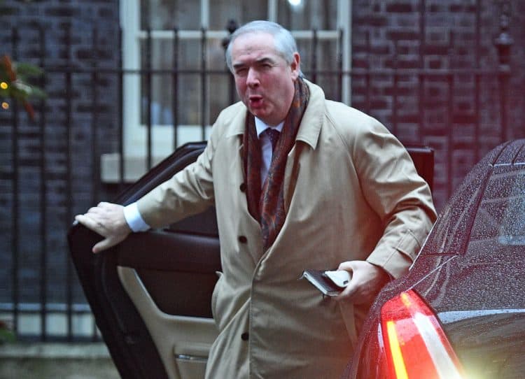 Attorney General Geoffrey Cox arriving in Downing Street, London for the first Cabinet meeting after the Conservative Party won the General Election.