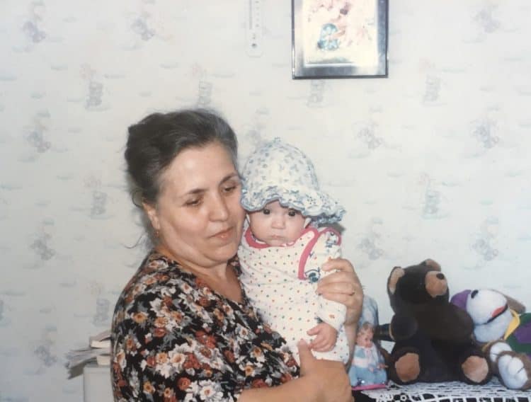 Andra Maciuca (right) and her grandmother.