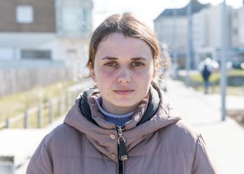 Tetiana Osadchuk, 26, a Ukrainian refugee in Calais, France. Credit;SWNS