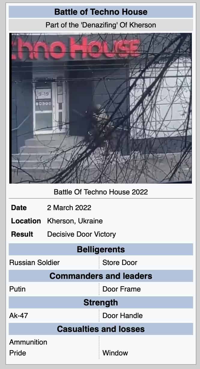 Russian solider beaten by a door gets his own Wikipedia page