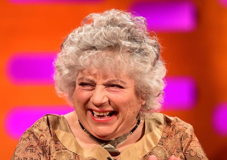 Miriam Margolyes during filming of the Graham Norton Show at The London Studios, south London, to be aired on BBC One on Friday evening.