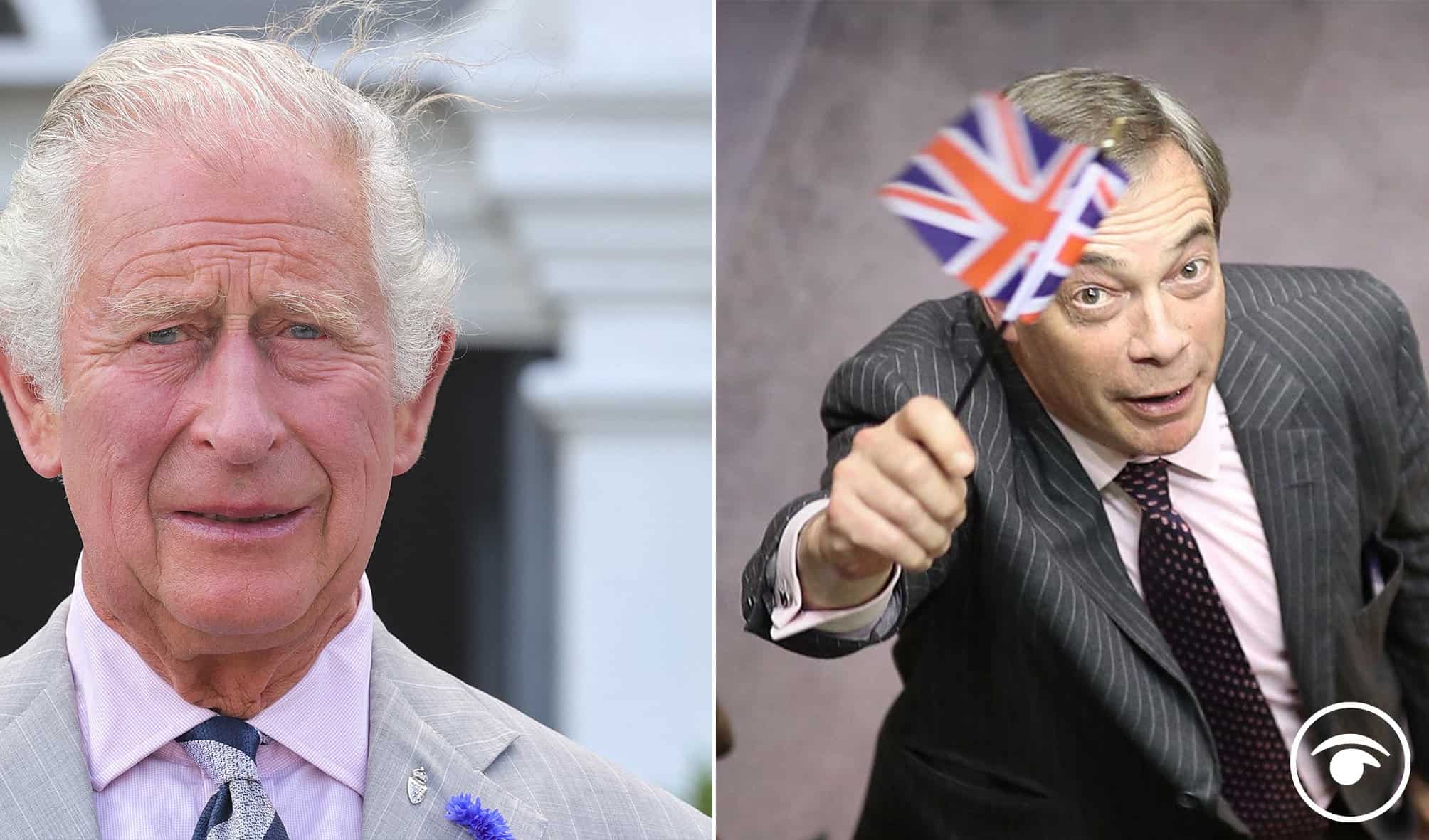 Farage fawning over King Charles as past comments resurface