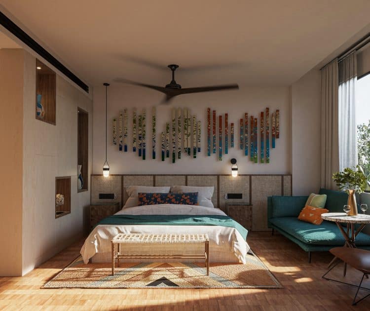A bedroom at Kimpton Aysla Mallorca